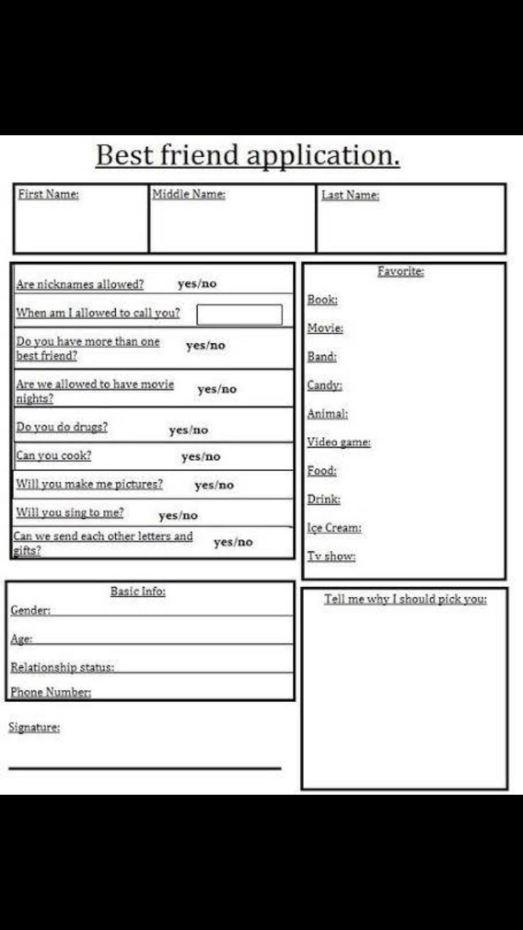 best friends application