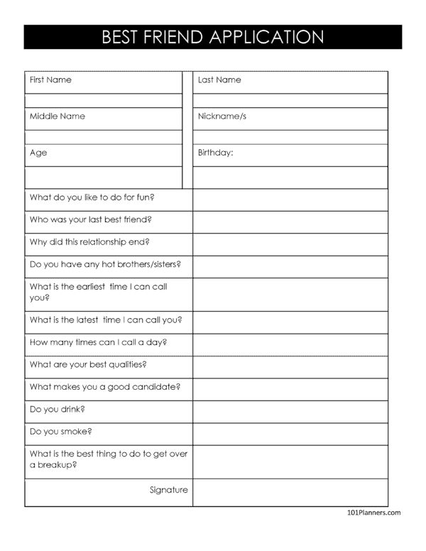 best friends application