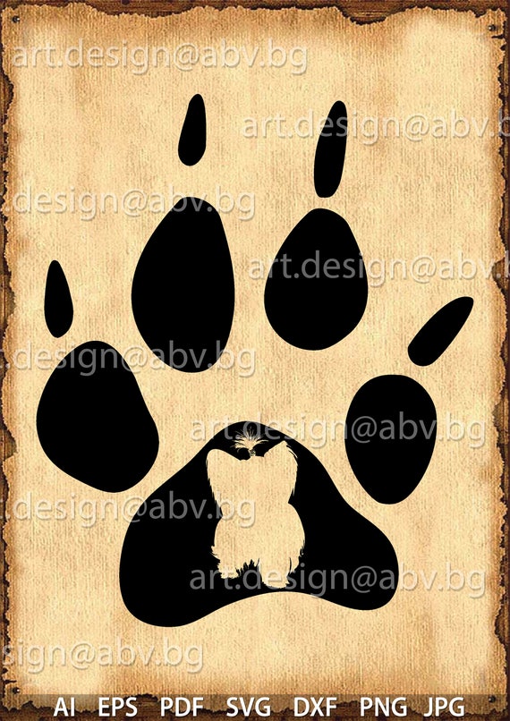 yorkshire terrier paw print