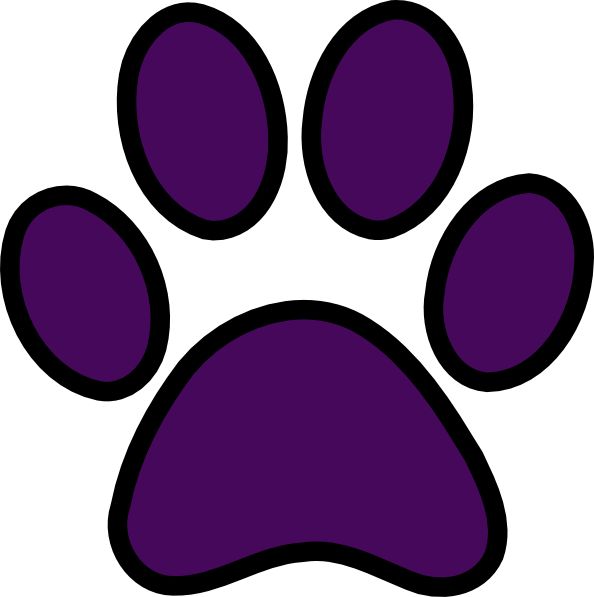 purple paw print