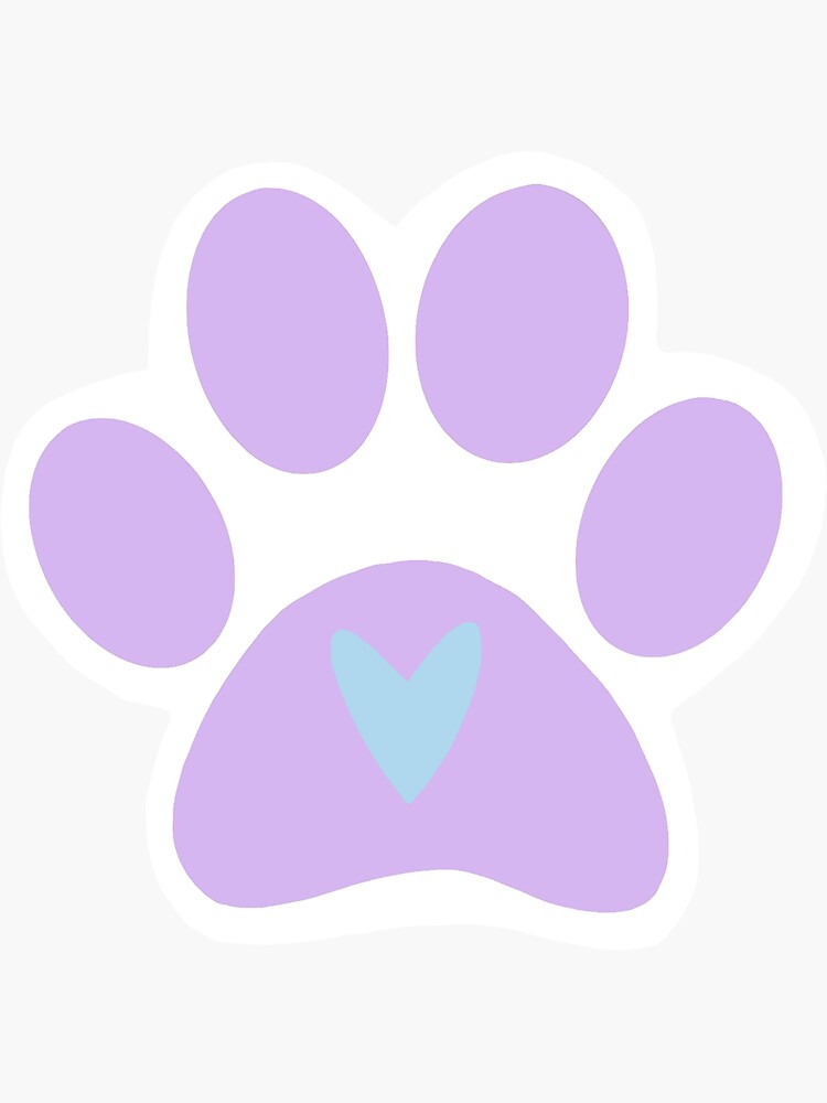 purple paw print