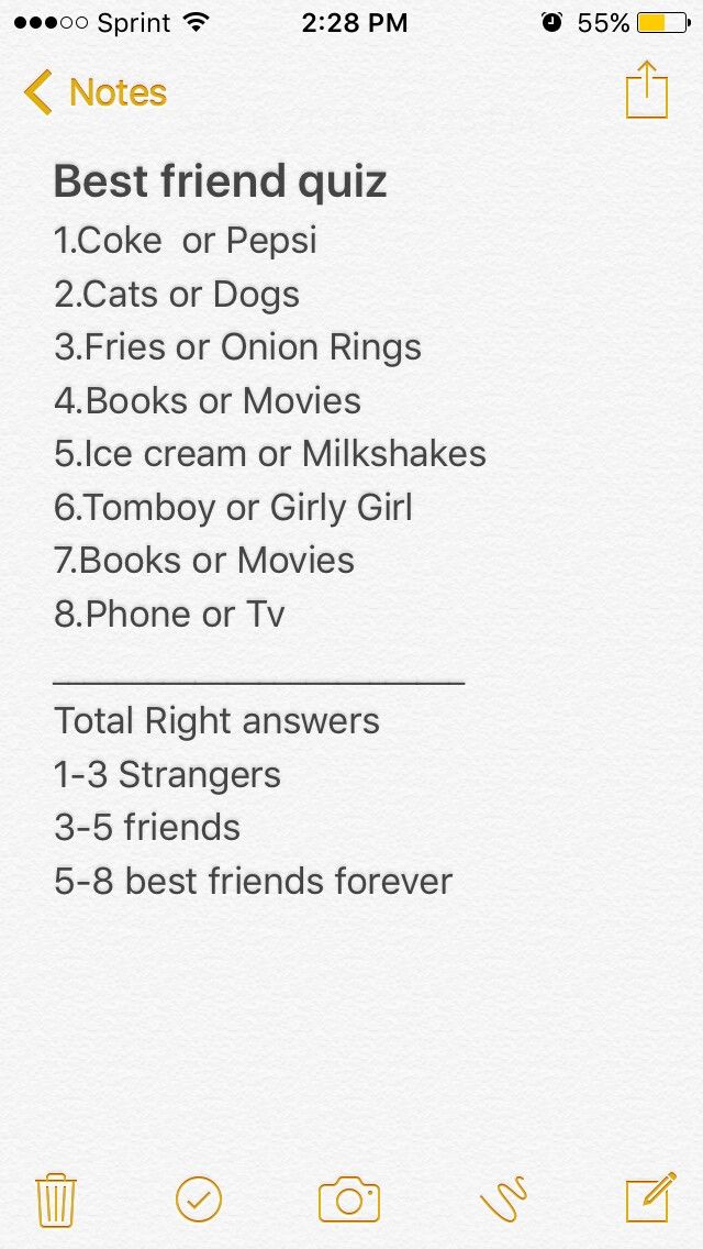 best friends forever quiz