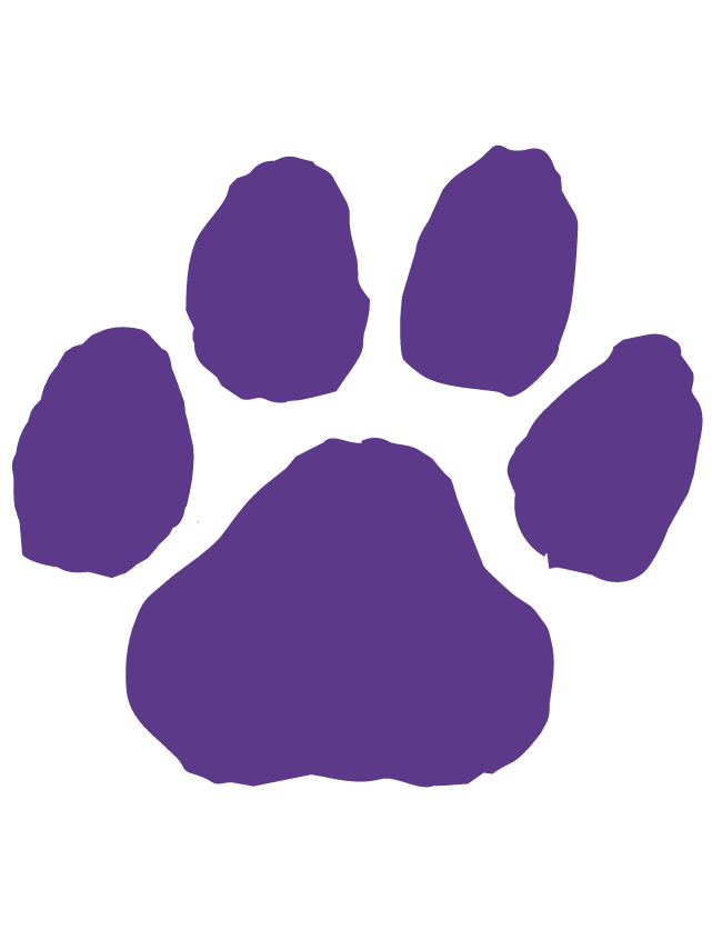 purple paw print